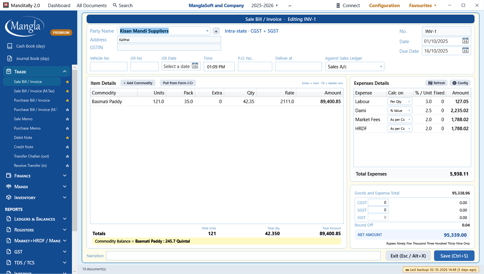 Sale Bill / Invoice