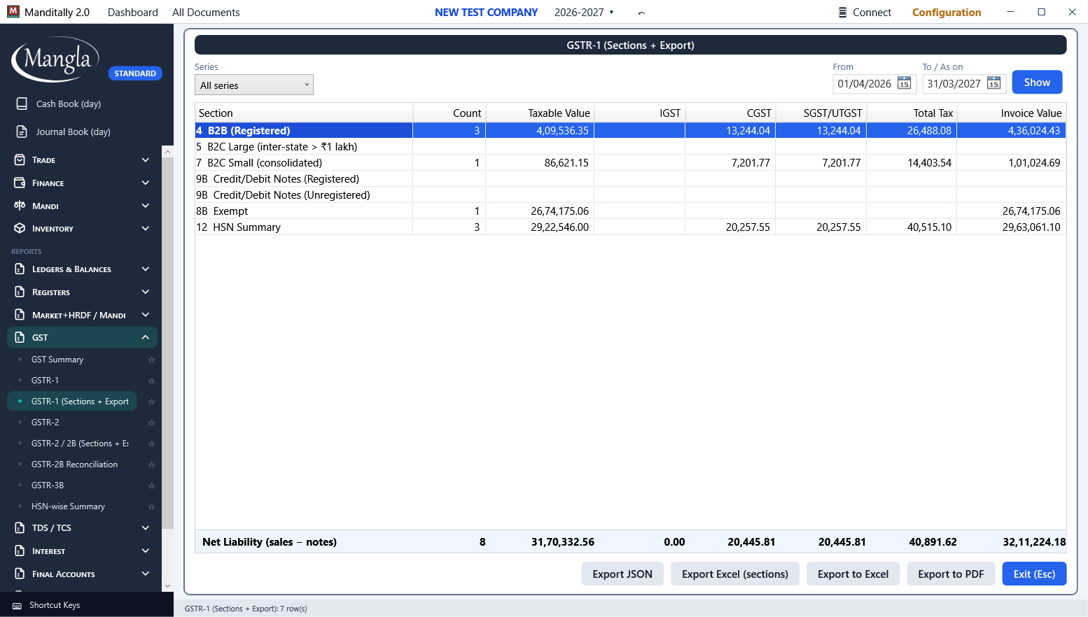 GSTR-1 report